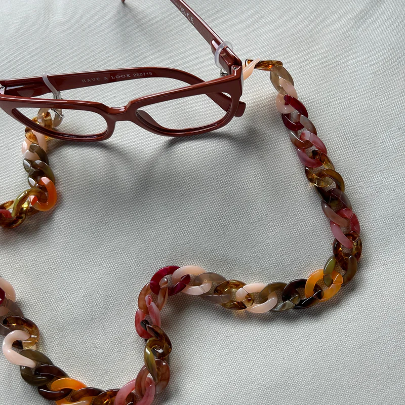 【Have A Look】グラスチェーン・Chunky Chain ochre mix