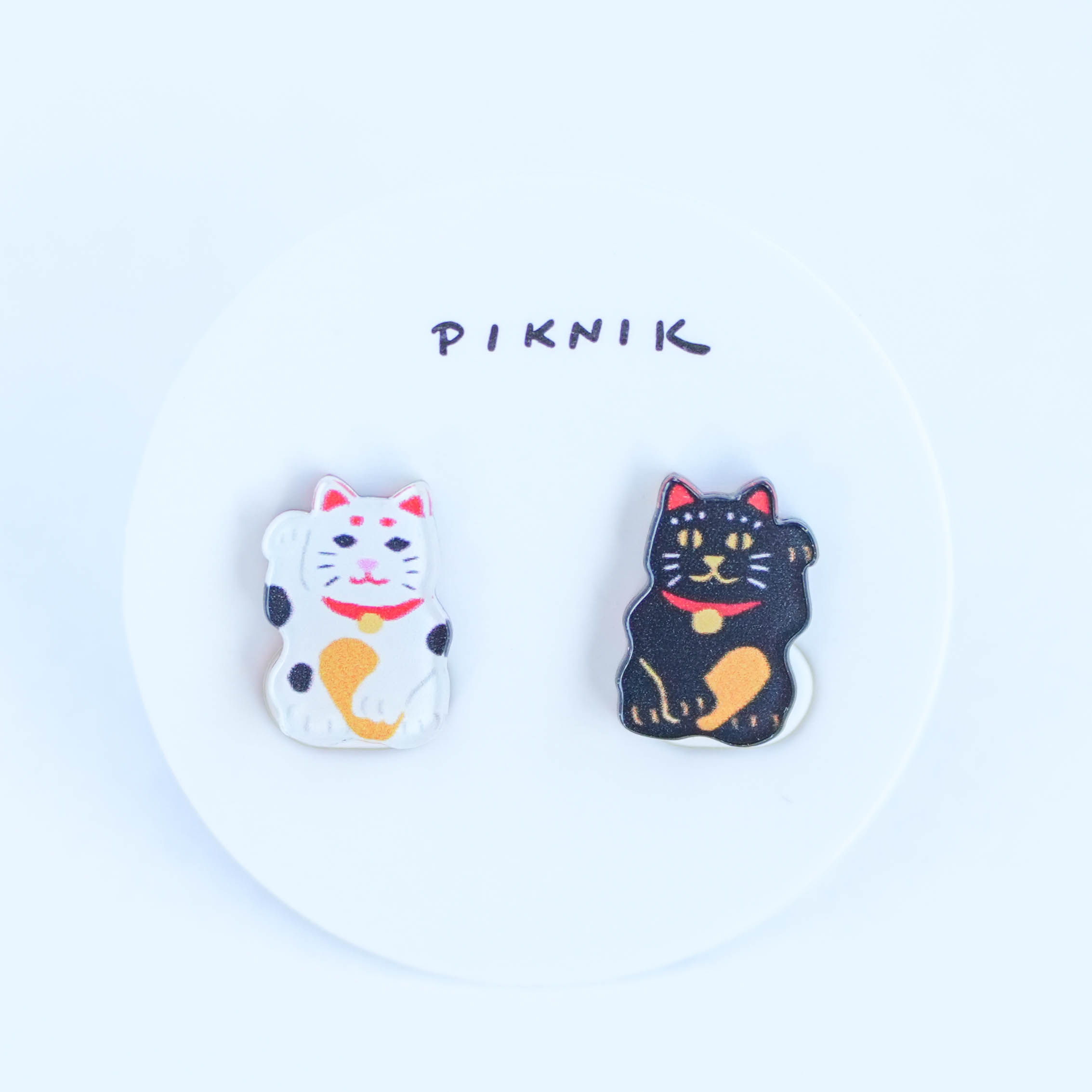 【PIKNIK】白招き猫・黒招き猫