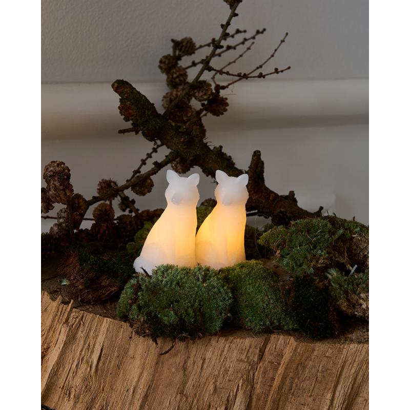 【SIRIUS】Edda Fox 2 pcs set white 6.4x5.6x9.8cm