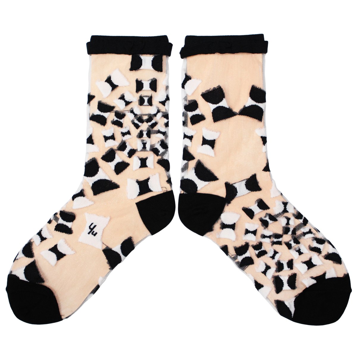 【Yu Square】シースルーソックス Lantana（black）