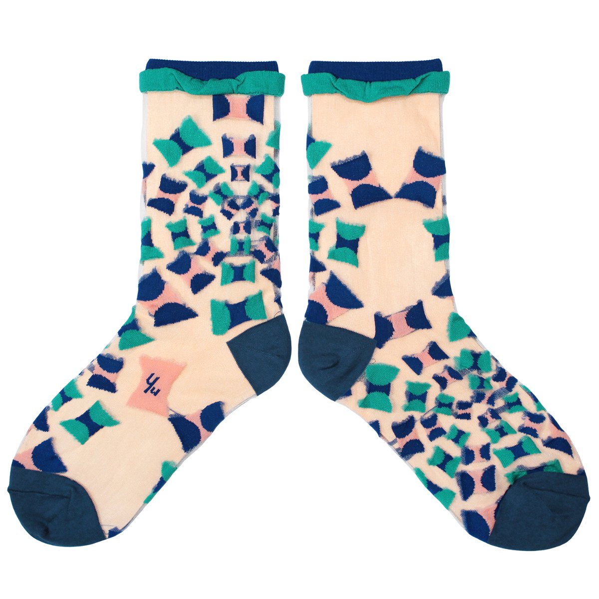 【Yu Square】シースルーソックス Lantana（teal）