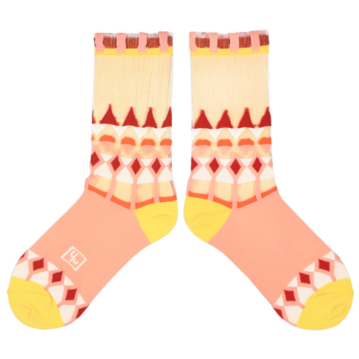 【Yu Square】シースルーソックス Lopi Sweater（salmon）