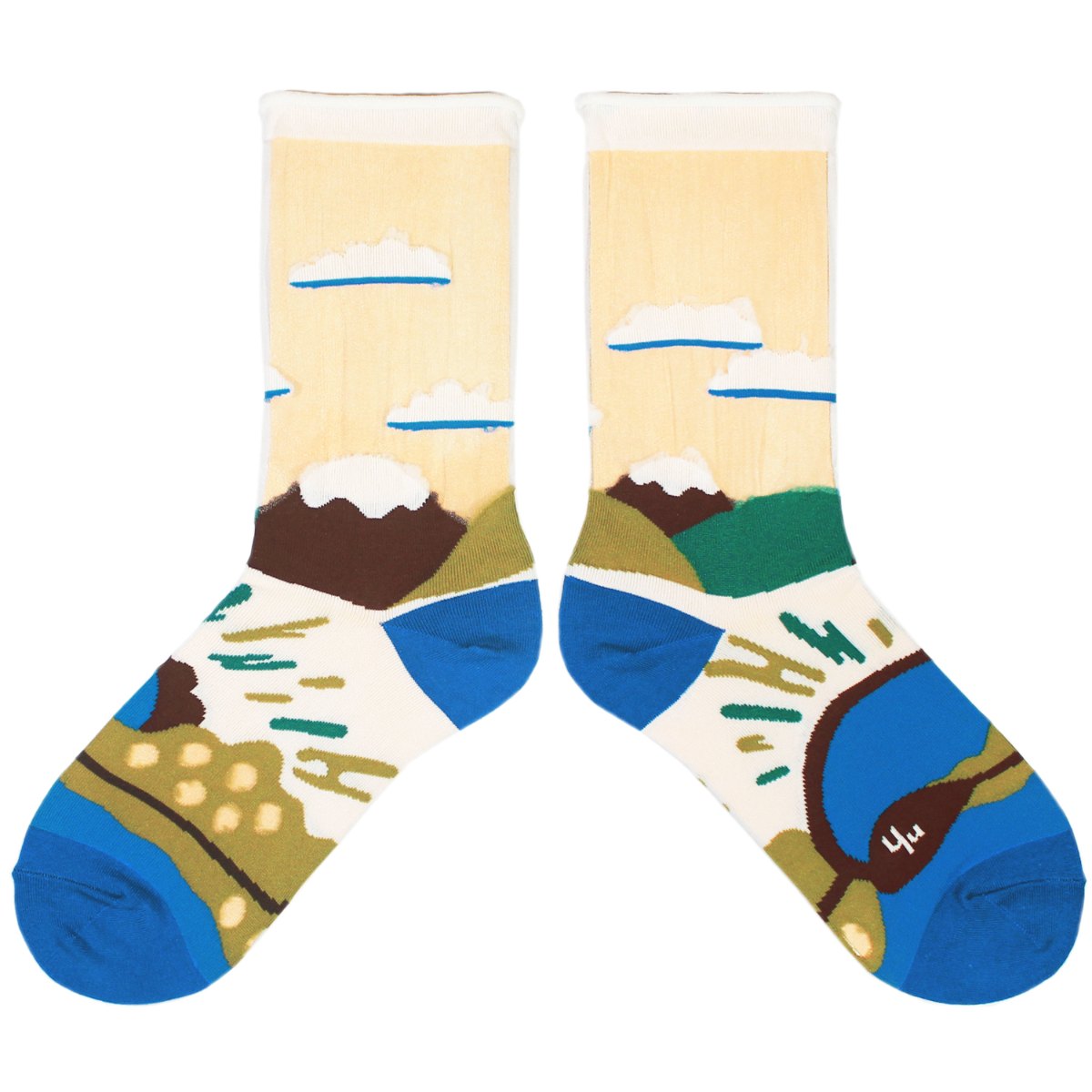 【Yu Square】シースルーソックス Crater Lake（white）