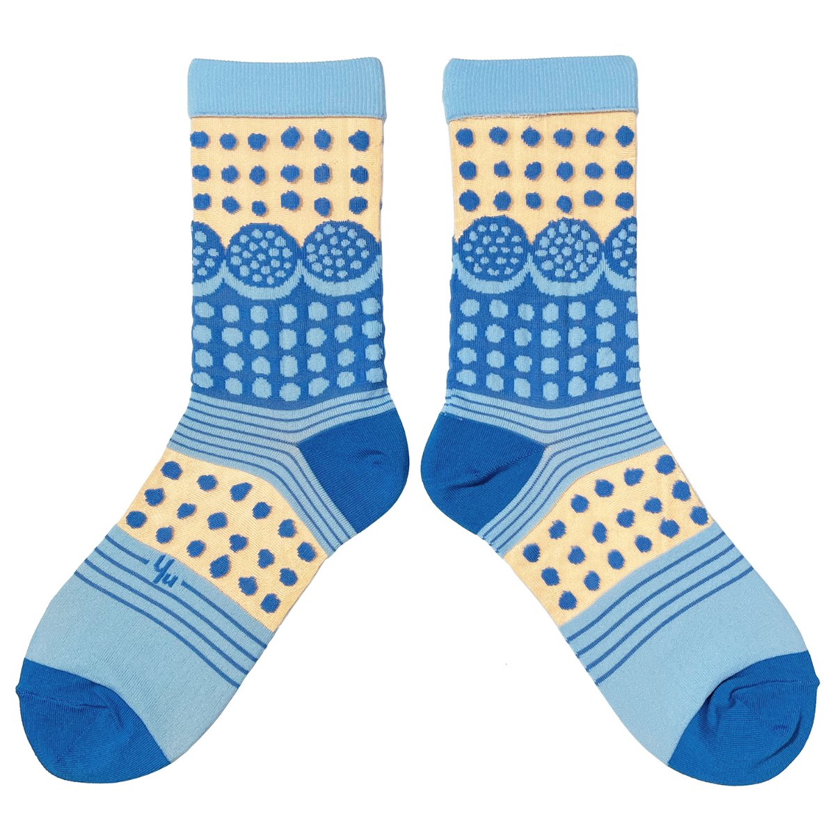 【Yu Square】シースルーソックス Punch Card（light blue）