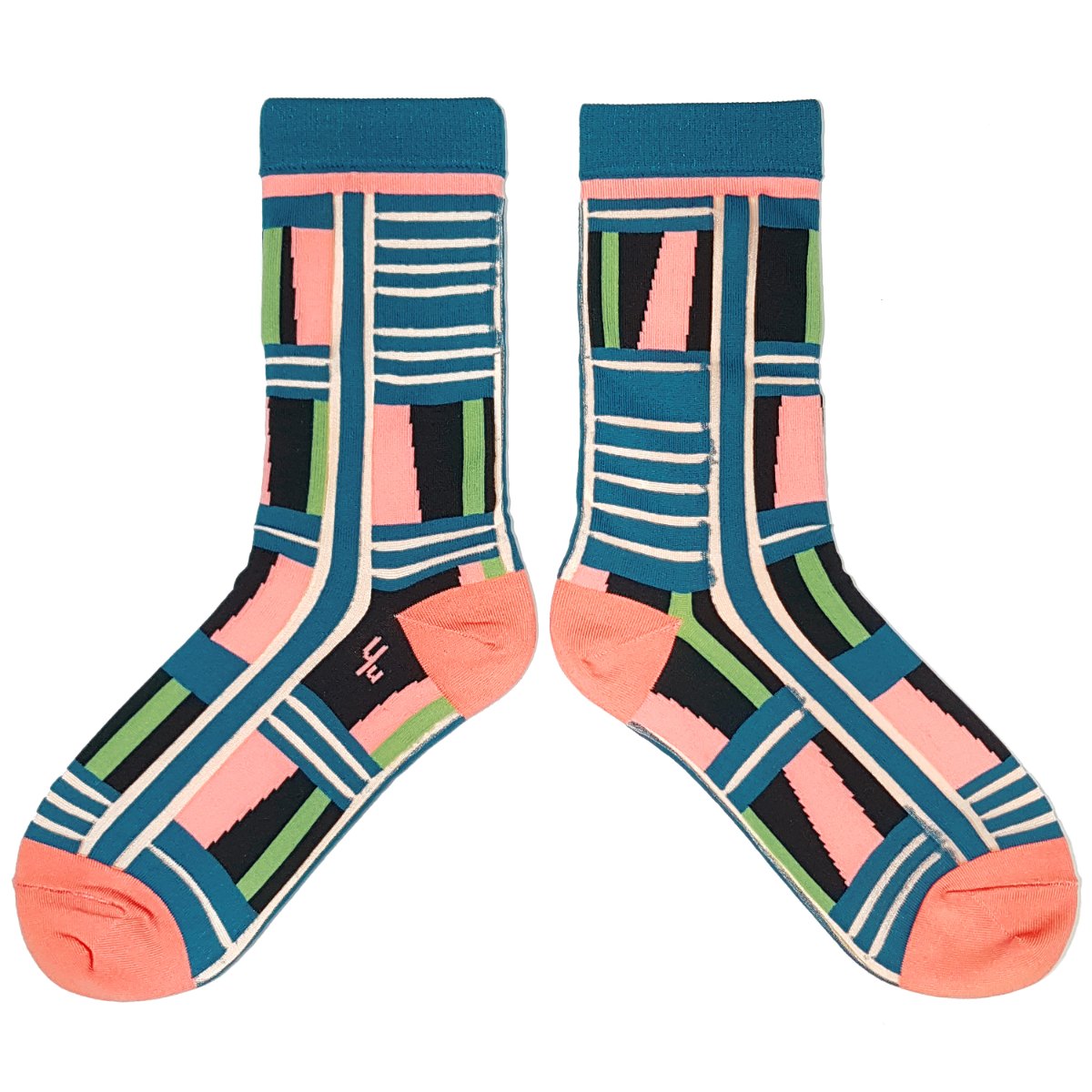 【Yu Square】シースルーソックス Ladders（dark teal）