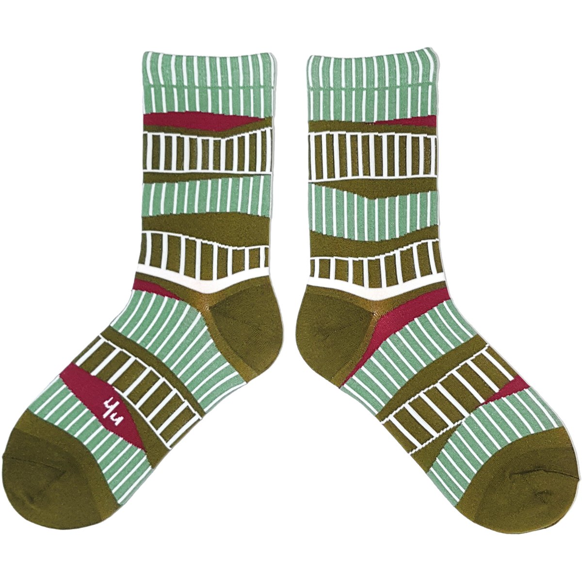 【Yu Square】コットンソックス Skybridge（moss）