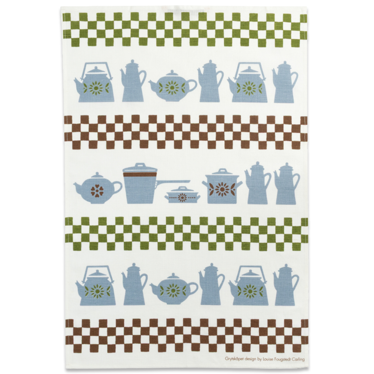 【almedahls】アルメダールス　キッチンタオル　ピクニック　ブルーグリーン