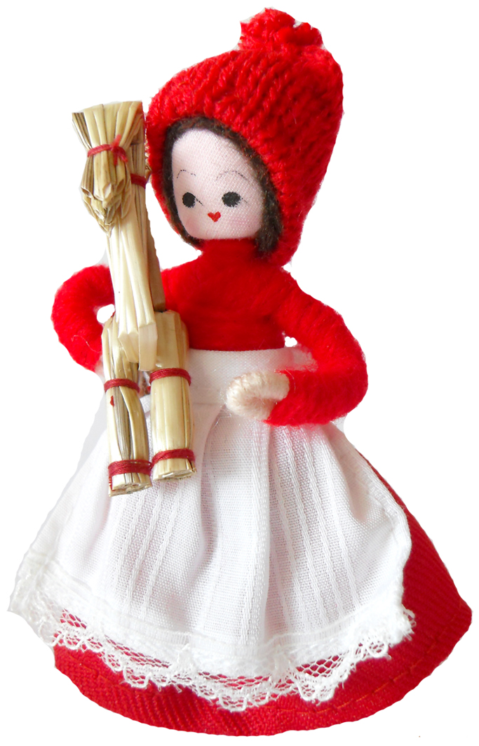 【アンネ・ベアテ・ドールズ】妖精ニッセ人形109　Woman w. Strawhorse 1998