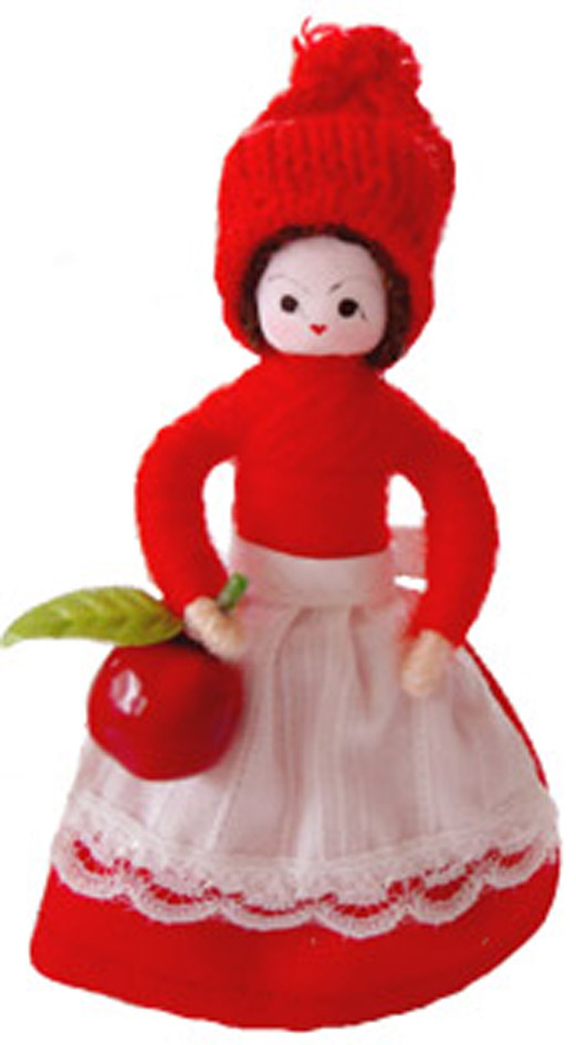 【アンネ・ベアテ・ドールズ】妖精ニッセ人形112　Woman w. X-mas apple 2002