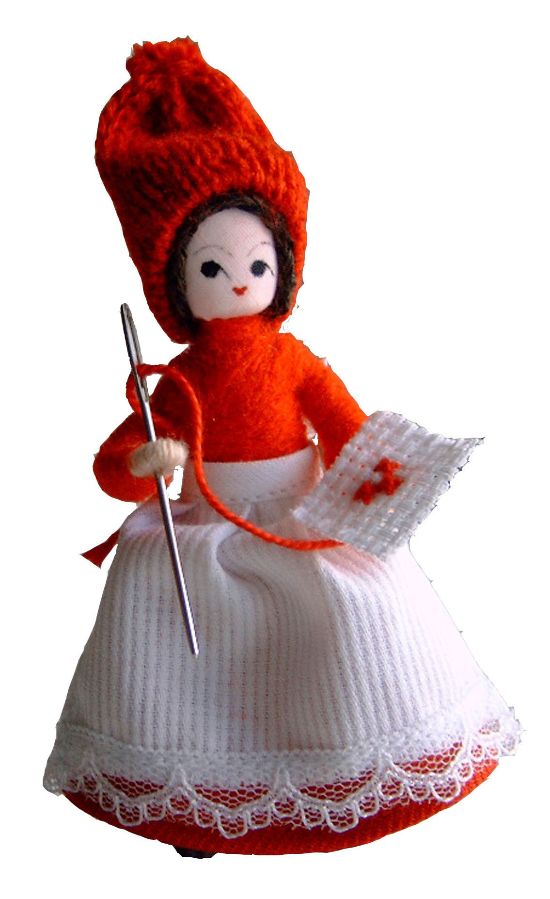 【アンネ・ベアテ・ドールズ】妖精ニッセ人形115　Woman w. Embroidery 2007