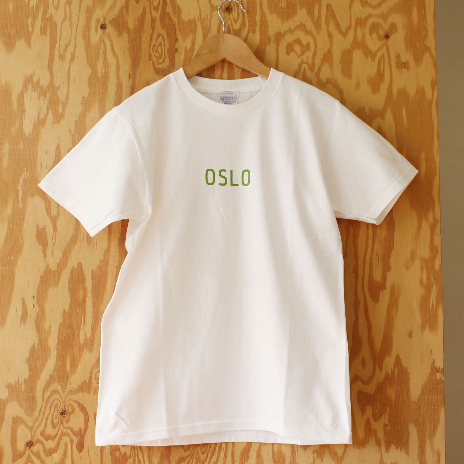 【Scandinavian cafe】北欧都市ユニセックスTシャツ　OSLO　ホワイト 160 / S / M / L