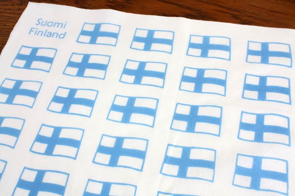 【krone hus】フィンランド国旗柄手ぬぐい“suomi”